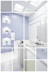 Modern blue bathroom