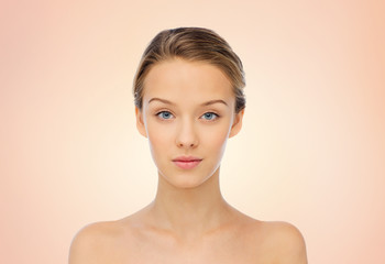 young woman face and shoulders