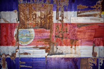 Corrugated Iron Costa Rica Flag