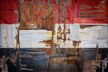 Corrugated Iron Egypt Flag