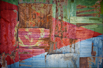 Corrugated Iron Eritrea Flag