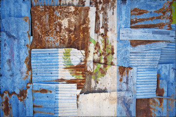 Corrugated Iron Guatemala Flag