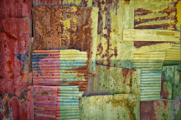 Corrugated Iron Guinea Bissau Flag