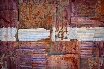 Corrugated Iron Latvia Flag