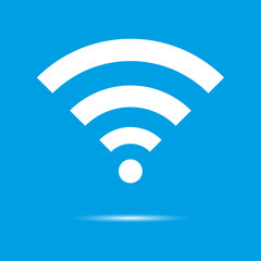 Wireless Icon, vector illustration. Flat design style. With Shadow