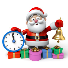 The Santa Claus and a lot of gifts