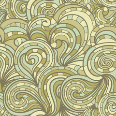 Colored seamless background of curly patterns