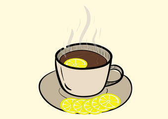 Tea with a lemon