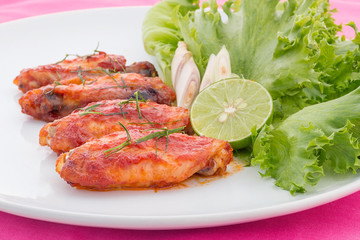 Chicken wings with cayenne pepper sauce