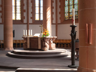 Altar illuminated