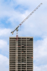 Construction site with crane