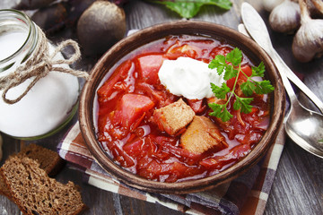 Borsh. Russian traditional dish