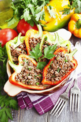Stuffed paprika with meat