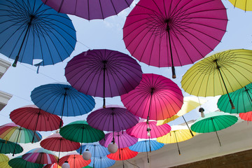 Fototapeta na wymiar Umbrella street