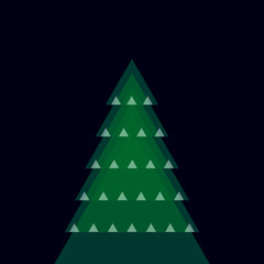 various christmas tree - vector illustration
