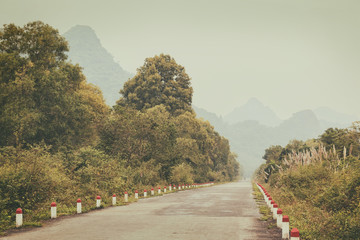 Beautiful tropical road 