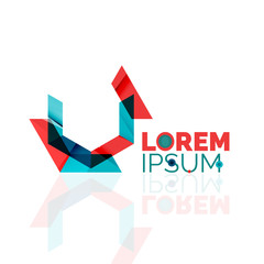 Logo, abstract geometric business icon