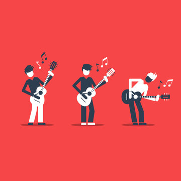 Jazz band performance. Bright attractive illustration for a cover or poster.