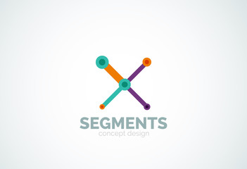 Vector outline minimal abstract geometric logo