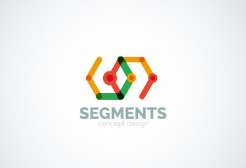 Vector outline minimal abstract geometric logo