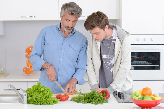 Father And Son Cooking