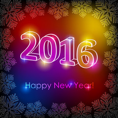 Happy New Year greeting card