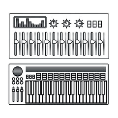 Obraz premium Music technology equipment