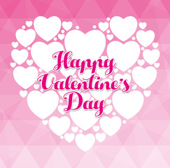 Happy valentines day colorful card 