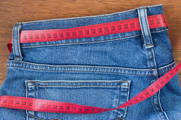 tape measure and jeans