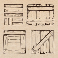 Wooden box doodles
