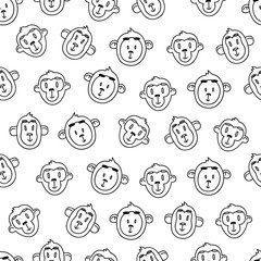 Monkey heads pattern