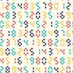 Colorful led numbers seamless pattern