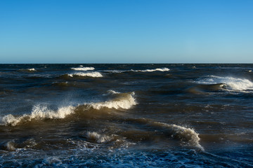 Restless Baltic sea.