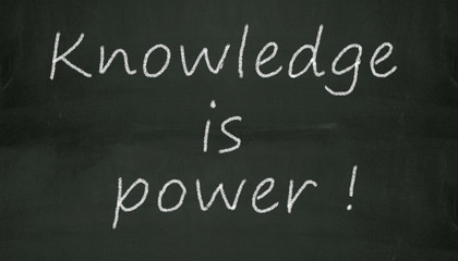 chalkboard knowledge is power illustration