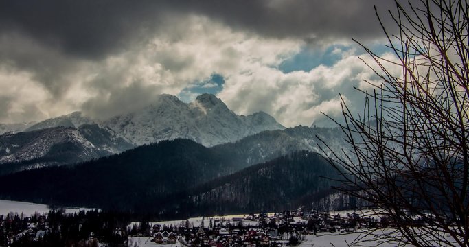 Motion controlled time-lapse of tatra mountains, Zakopane, Poland.