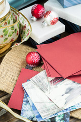 Wrapping stuff for Christmas gift.