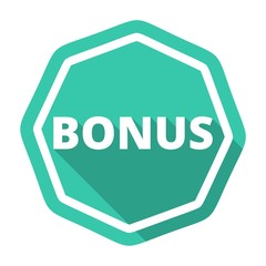 Bonus green icon with long shadow