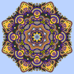 colour mandala, circle decorative spiritual indian symbol of lot