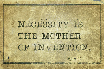 mother of invention Plato