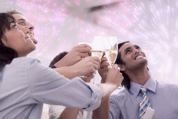 Business team toasting with champagne