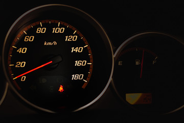 The seat belt warning light