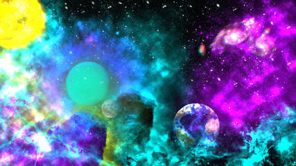 Colored Spacescene