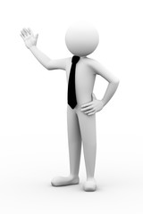 3d businessman presentation illustration