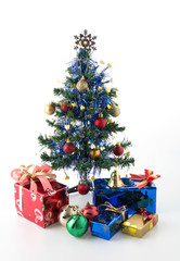 gift box and christmas tree