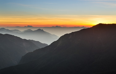 Sunrise on Hehuan Mountain, Taiwan