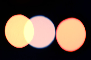Bokeh abstract background in several color