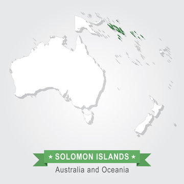 Solomon Islands. Australia and Oceania map.