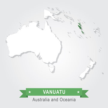 Vanuatu. Australia and Oceania map.