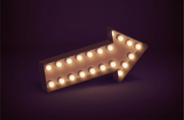 retro glowing lamp theme eps 10 vintage sign
