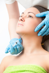 correcting injection in the chin